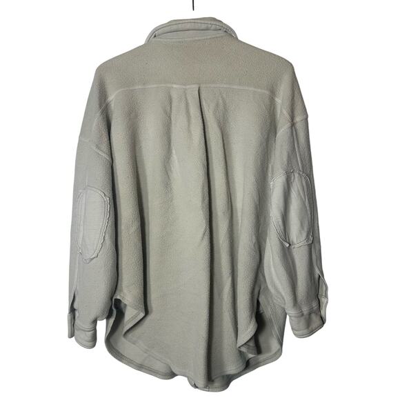 Free People Cozy Fleece Oversized Button Down Ruby Jacket - Picture 3 of 8